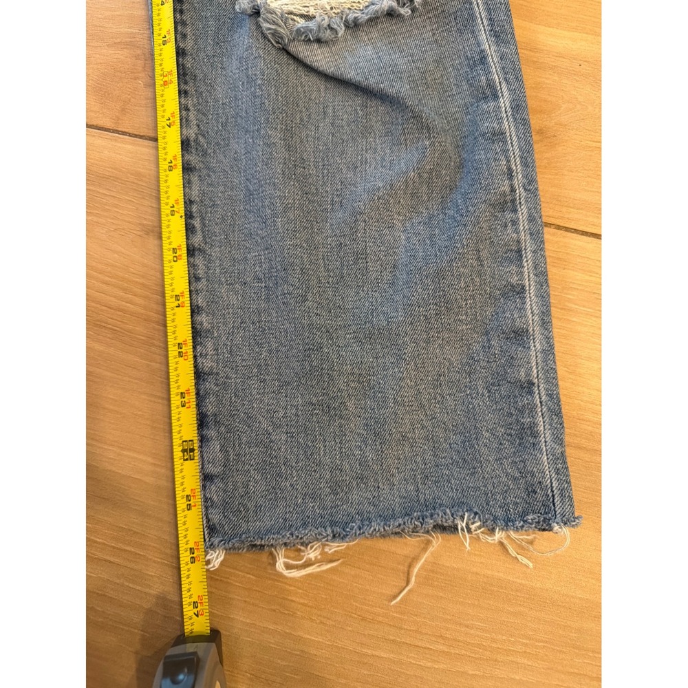 Joe's Jeans The Niki Mid Rise Boyfriend Distressed Raw Hem Jeans Blue Size 27 - Picture 5 of 7